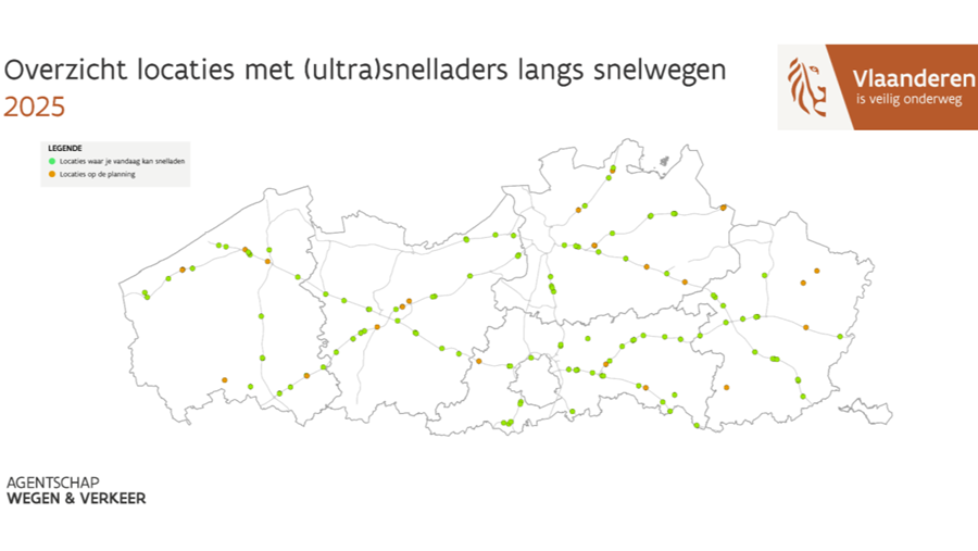 Vlaanderen versnelt uitrol snellaadinfrastructuur langs snelwegen