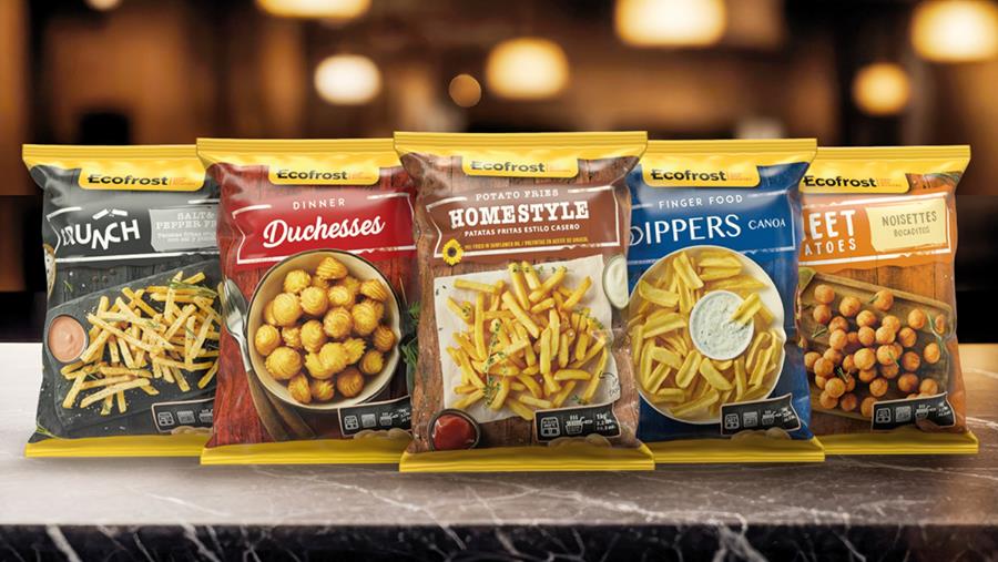 Nieuw verpakkingsdesign en logo voor Ecofrost-diepvriesfrieten